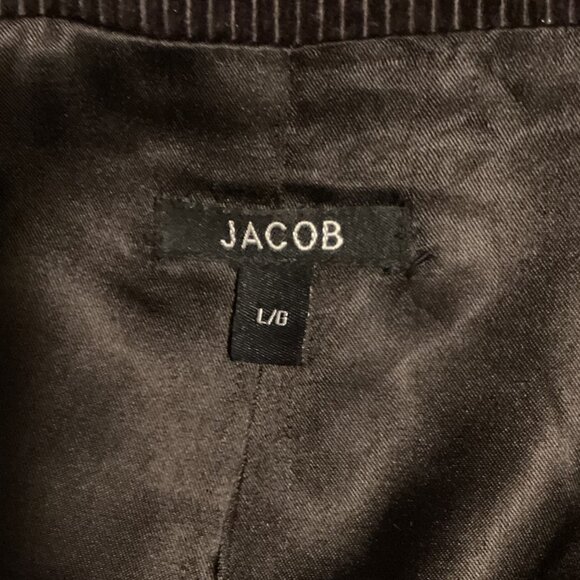 Jacob Women's Dark Brown Corduroy Coat With High Neck Lined Y2K Pockets - Picture 10 of 13